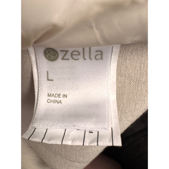 Zella Hybrid‎ Quilted Knit Hooded Jacket Size Large Beige (B) - Picture 14 of 14